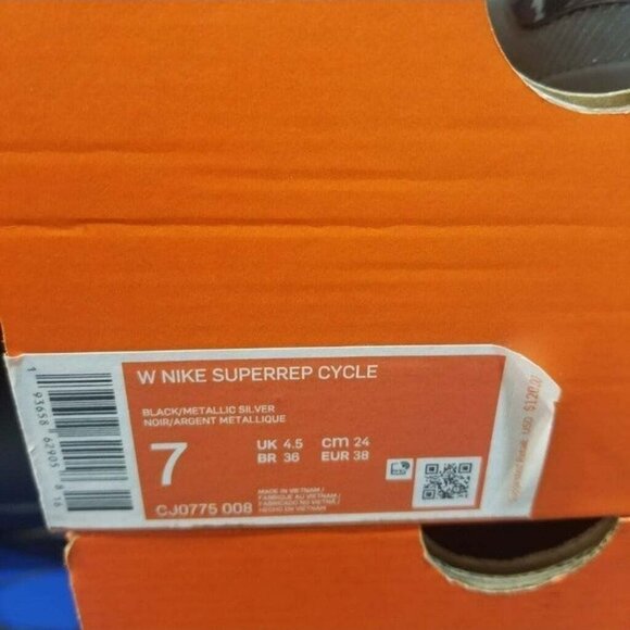 🚲Women’s Cycling Shoes Sz 7 Nike SuperRep Cycle Spinning CJ0775-008 Black Red - Picture 8 of 11